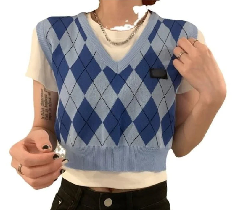 Summer Cropped Knitted Vest for Women