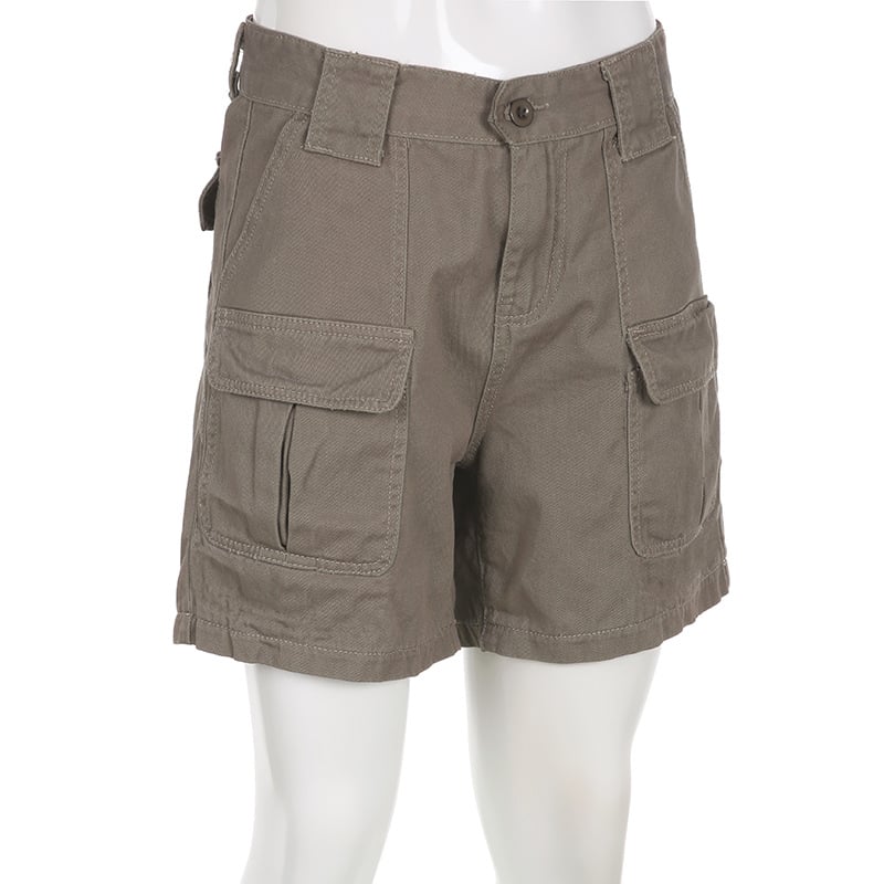 High-Waisted Cargo Shorts
